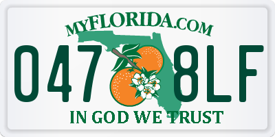 FL license plate 0478LF