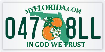 FL license plate 0478LL