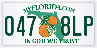 FL license plate 0478LP