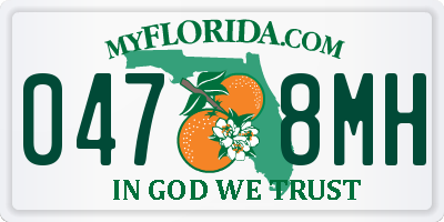 FL license plate 0478MH
