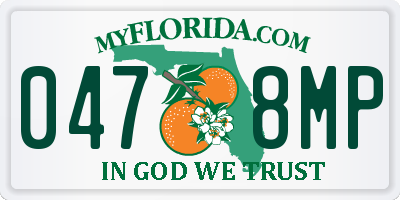 FL license plate 0478MP