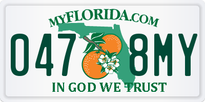 FL license plate 0478MY