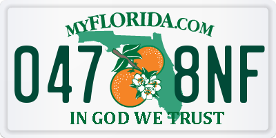 FL license plate 0478NF