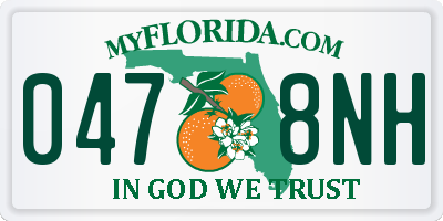 FL license plate 0478NH
