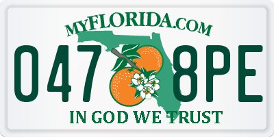 FL license plate 0478PE