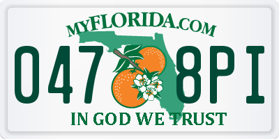 FL license plate 0478PI