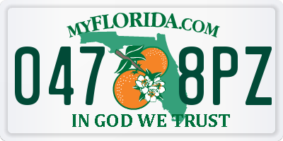 FL license plate 0478PZ