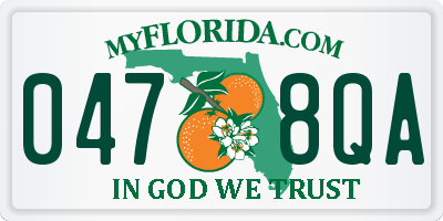 FL license plate 0478QA