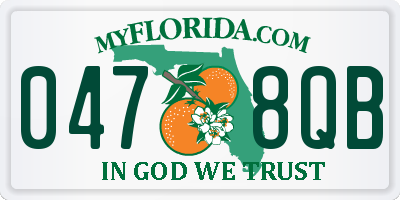 FL license plate 0478QB