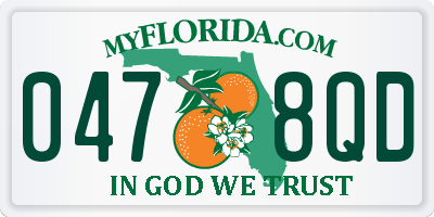 FL license plate 0478QD
