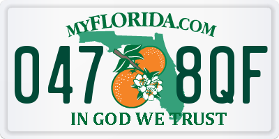 FL license plate 0478QF