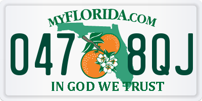 FL license plate 0478QJ