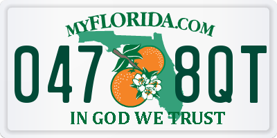 FL license plate 0478QT