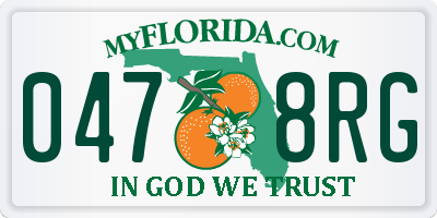 FL license plate 0478RG
