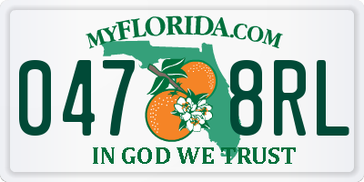 FL license plate 0478RL