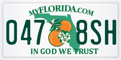 FL license plate 0478SH