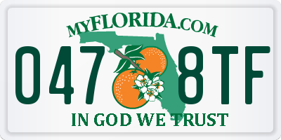 FL license plate 0478TF