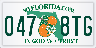 FL license plate 0478TG