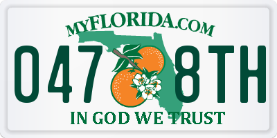 FL license plate 0478TH