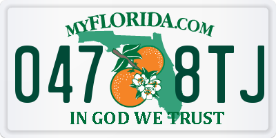 FL license plate 0478TJ