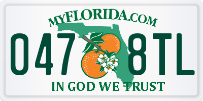 FL license plate 0478TL