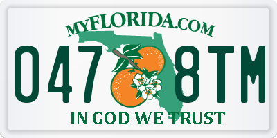FL license plate 0478TM