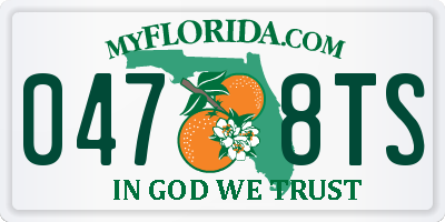 FL license plate 0478TS