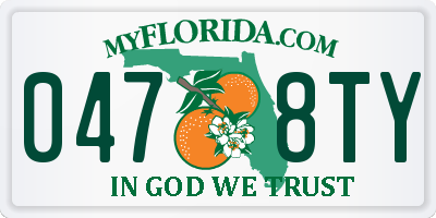 FL license plate 0478TY