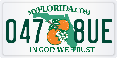 FL license plate 0478UE