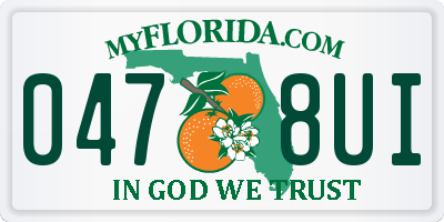 FL license plate 0478UI