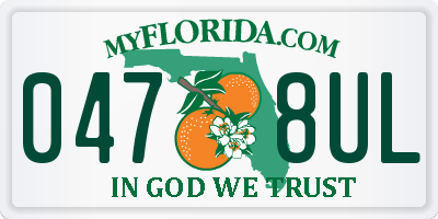 FL license plate 0478UL