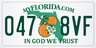 FL license plate 0478VF