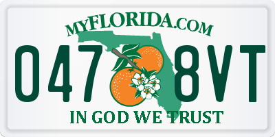 FL license plate 0478VT