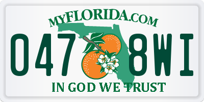 FL license plate 0478WI