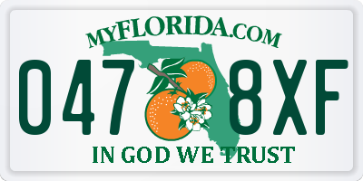 FL license plate 0478XF