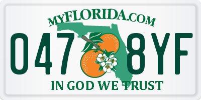 FL license plate 0478YF