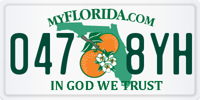 FL license plate 0478YH