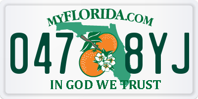 FL license plate 0478YJ