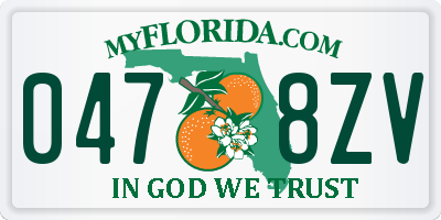 FL license plate 0478ZV