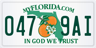 FL license plate 0479AI
