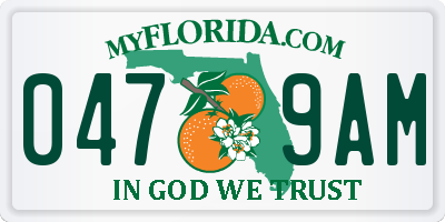 FL license plate 0479AM