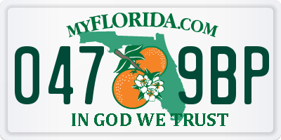 FL license plate 0479BP