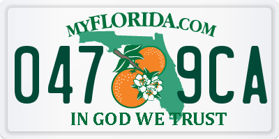 FL license plate 0479CA