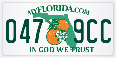 FL license plate 0479CC