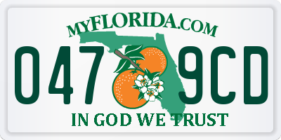 FL license plate 0479CD