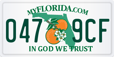 FL license plate 0479CF