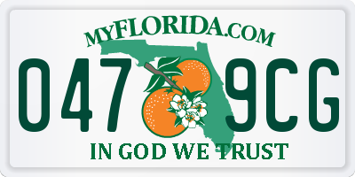 FL license plate 0479CG