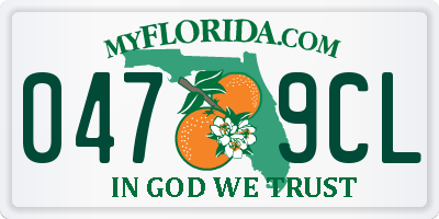 FL license plate 0479CL