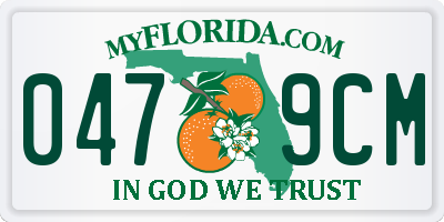 FL license plate 0479CM
