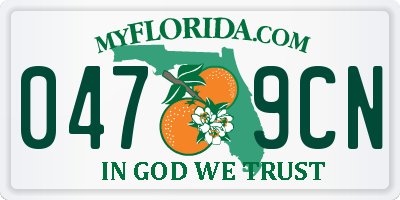 FL license plate 0479CN